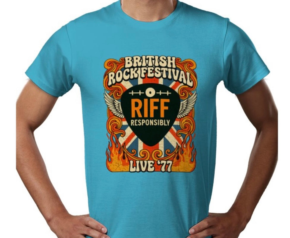 Riff Responsibly | British Rock Festival T-Shirt