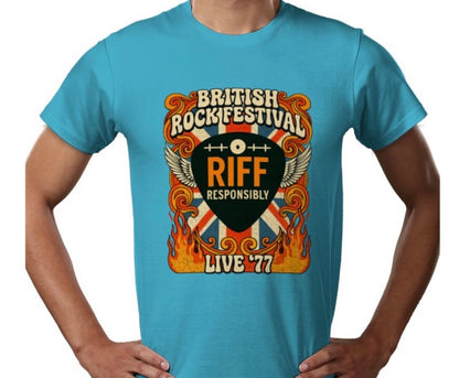 Riff Responsibly | British Rock Festival T-Shirt
