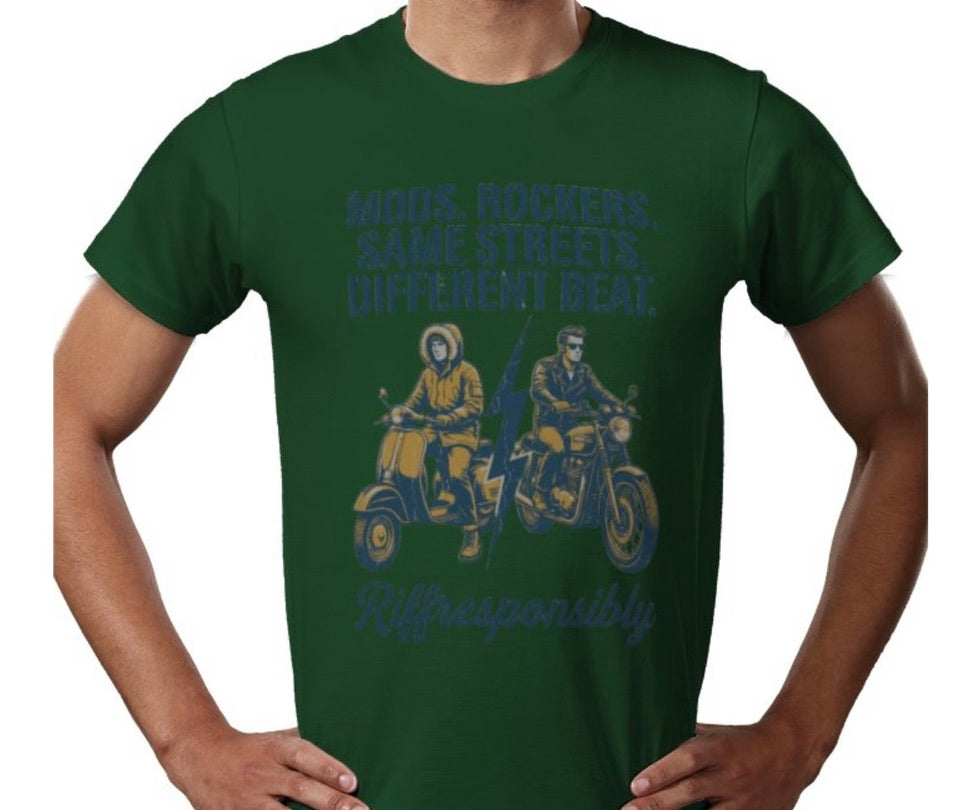 Riff Responsibly | Mod Rockers Same Street Different Beat T-Shirt