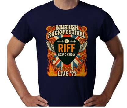 Riff Responsibly | British Rock Festival T-Shirt