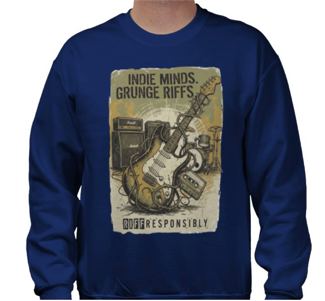 Riff Responsibly | Indie Minds Grunge Riffs Sweatshirt