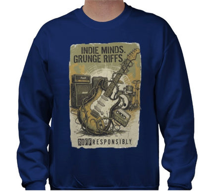 Riff Responsibly | Indie Minds Grunge Riffs Sweatshirt
