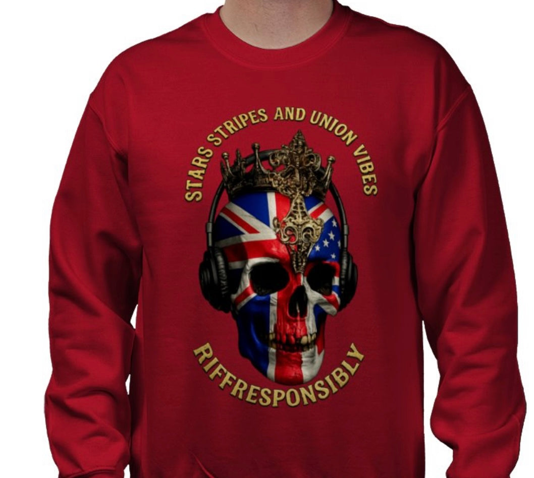 Riff Responsibly | Stars Stripes & Union Vibes Sweatshirt