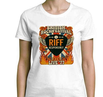 Riff Responsibly | British Rock Festival Women T-Shirt
