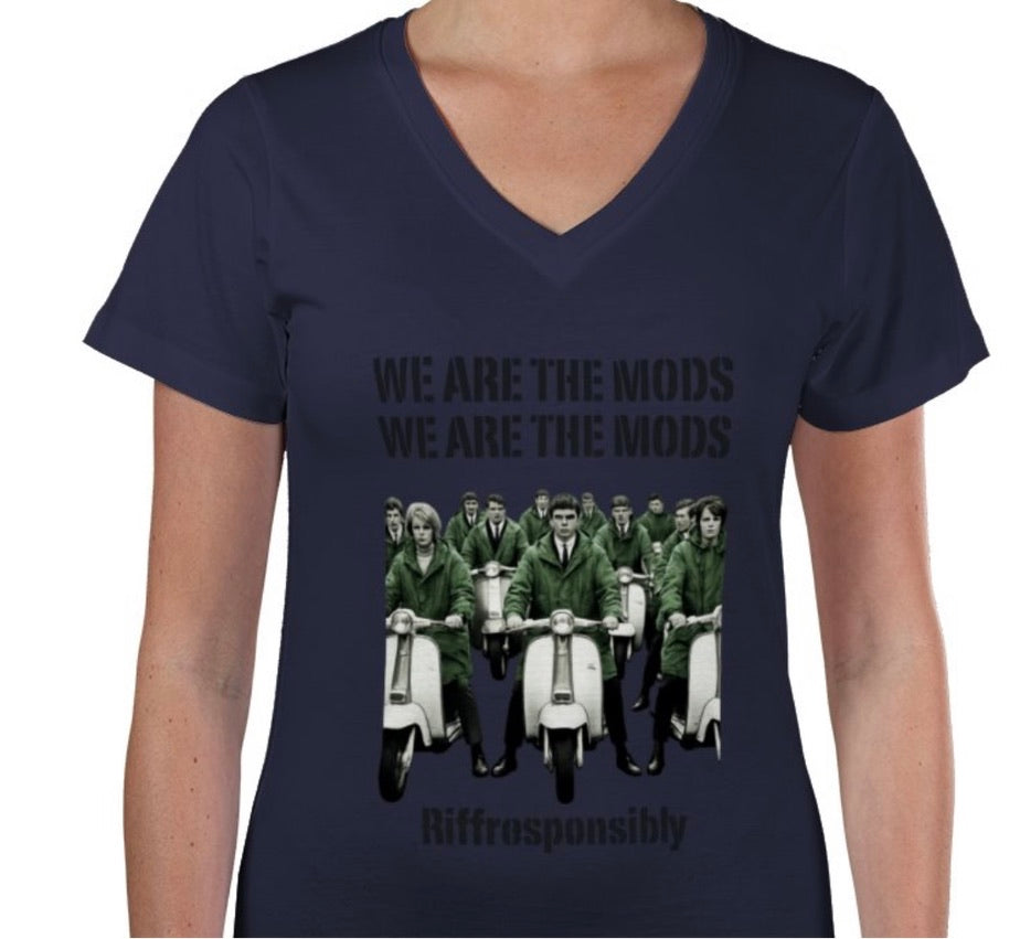 Riff Responsibly | We Are The Mods V Neck T-Shirt Women