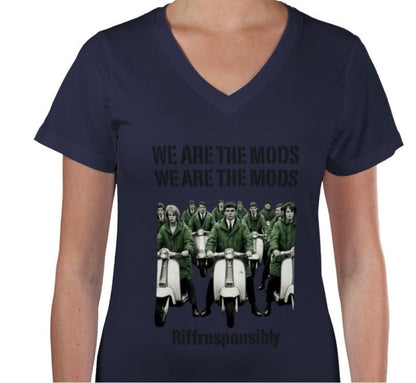 Riff Responsibly | We Are The Mods V Neck T-Shirt Women