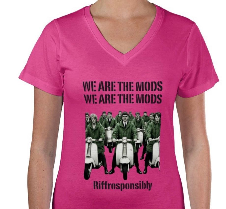 Riff Responsibly | We Are The Mods V Neck T-Shirt Women
