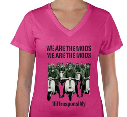 Riff Responsibly | We Are The Mods V Neck T-Shirt Women