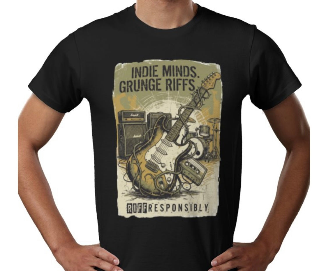 Riff Responsibly | Indie Minds Grunge Riffs T-Shirt