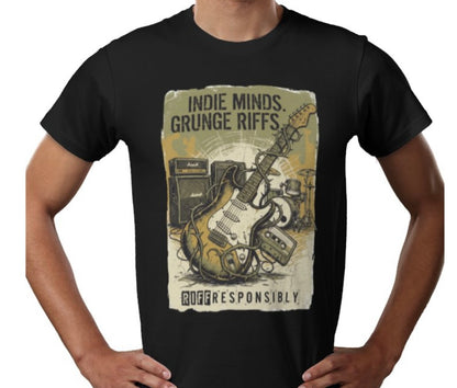 Riff Responsibly | Indie Minds Grunge Riffs T-Shirt
