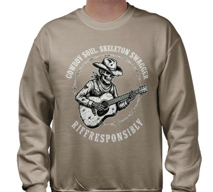 Riff Responsibly | Cowboy Soul Skeleton Swagger Sweatshirt