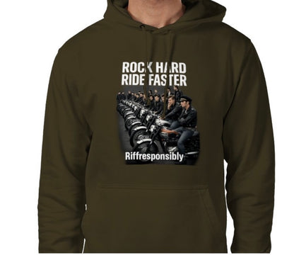 Riff Responsibly | Rock Hard Ride Faster Hoodie
