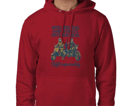 Riff Responsibly | Mod Rockers Same Street Different Beat Hoodie