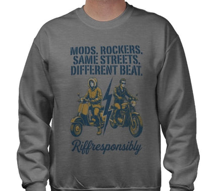 Riff Responsibly | Mod Rockers Same Street Different Beat Sweatshirt