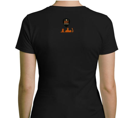 Riff Responsibly | Too Loud To Care V Neck Women T-Shirt