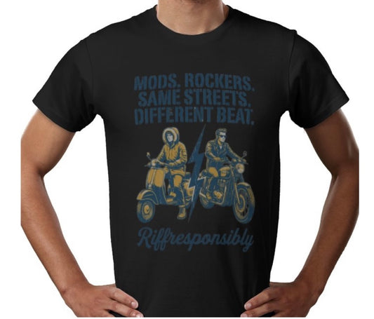 Riff Responsibly | Mod Rockers Same Street Different Beat T-Shirt