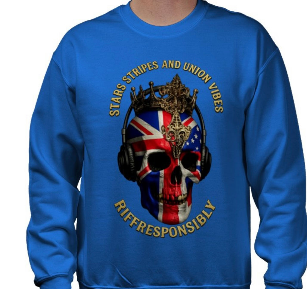 Riff Responsibly | Stars Stripes & Union Vibes Sweatshirt