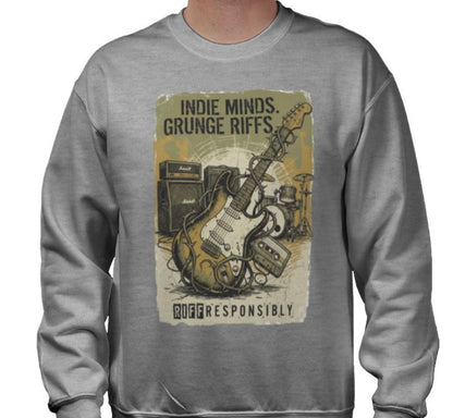 Riff Responsibly | Indie Minds Grunge Riffs Sweatshirt