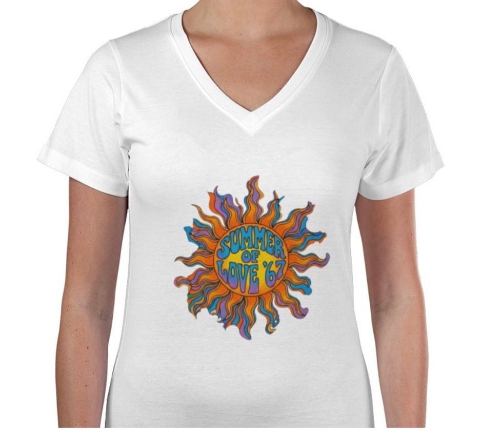 Riff Responsibly | Summer Of Love 67' V Neck T-Shirt Women