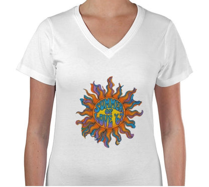 Riff Responsibly | Summer Of Love 67' V Neck T-Shirt Women
