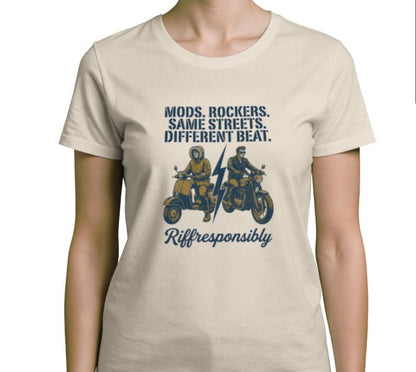 Riff Responsibly | Mod Rockers Same Street Different Beat T-Shirt Women