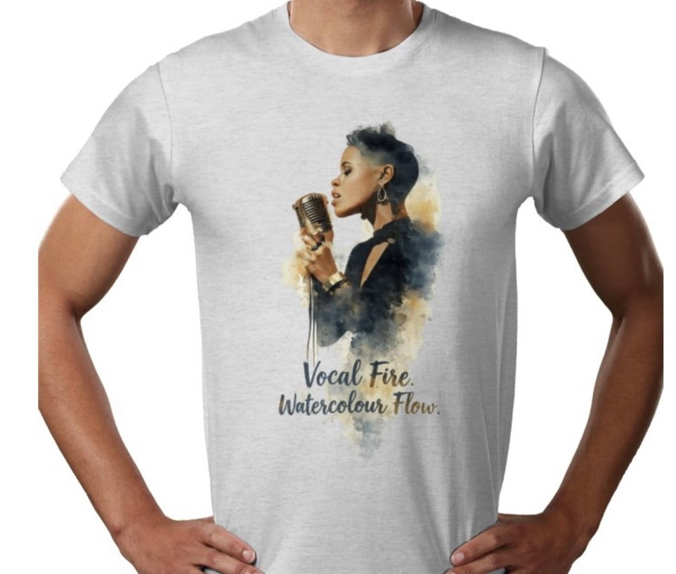 Riff Responsibly | Vocal Fire Watercolour Flow T-Shirt
