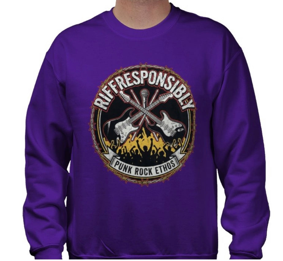 Riff Responsibly | Punk Rock Ethos Sweatshirt
