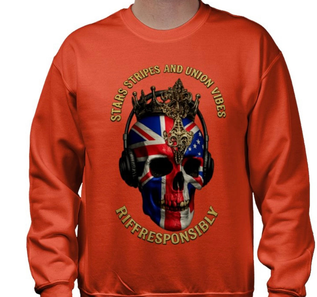 Riff Responsibly | Stars Stripes & Union Vibes Sweatshirt