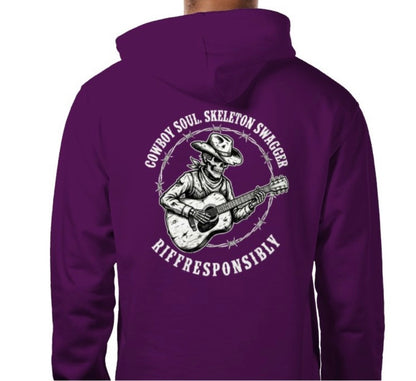 Riff Responsibly | Cowboy Soul Skeleton Swagger Hoodie
