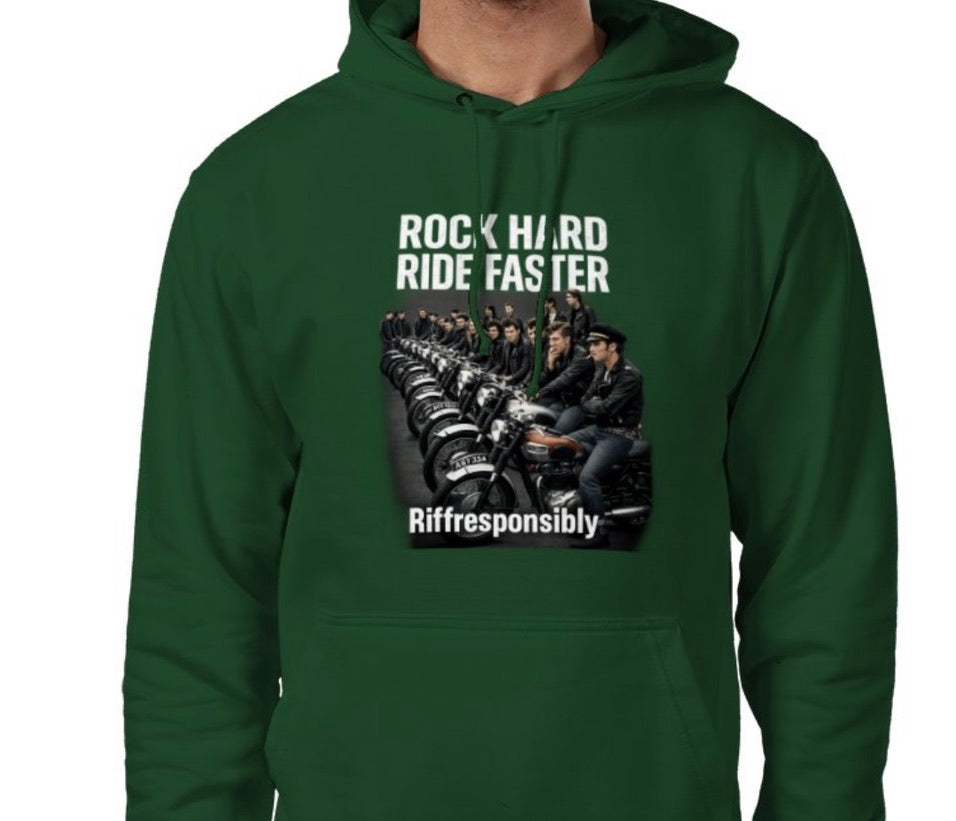 Riff Responsibly | Rock Hard Ride Faster Hoodie