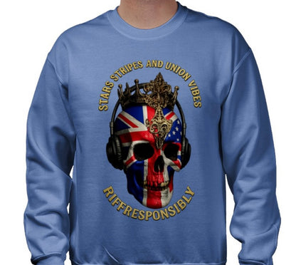 Riff Responsibly | Stars Stripes & Union Vibes Sweatshirt