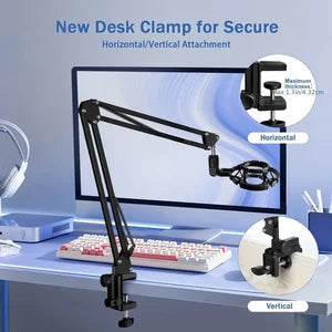 Heavy Duty Blue Yeti Microphone Desktop Stand + Extras