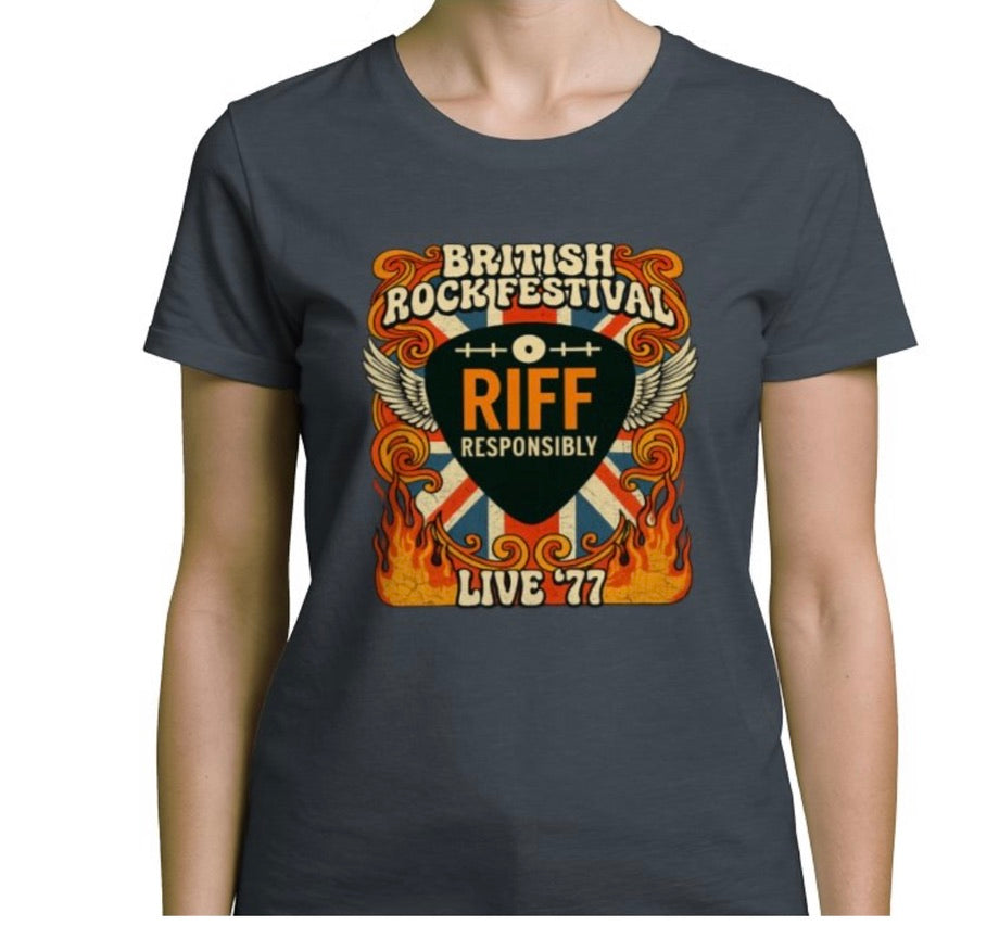 Riff Responsibly | British Rock Festival Women T-Shirt