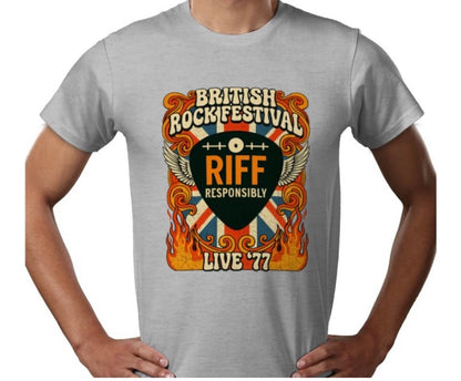 Riff Responsibly | British Rock Festival T-Shirt