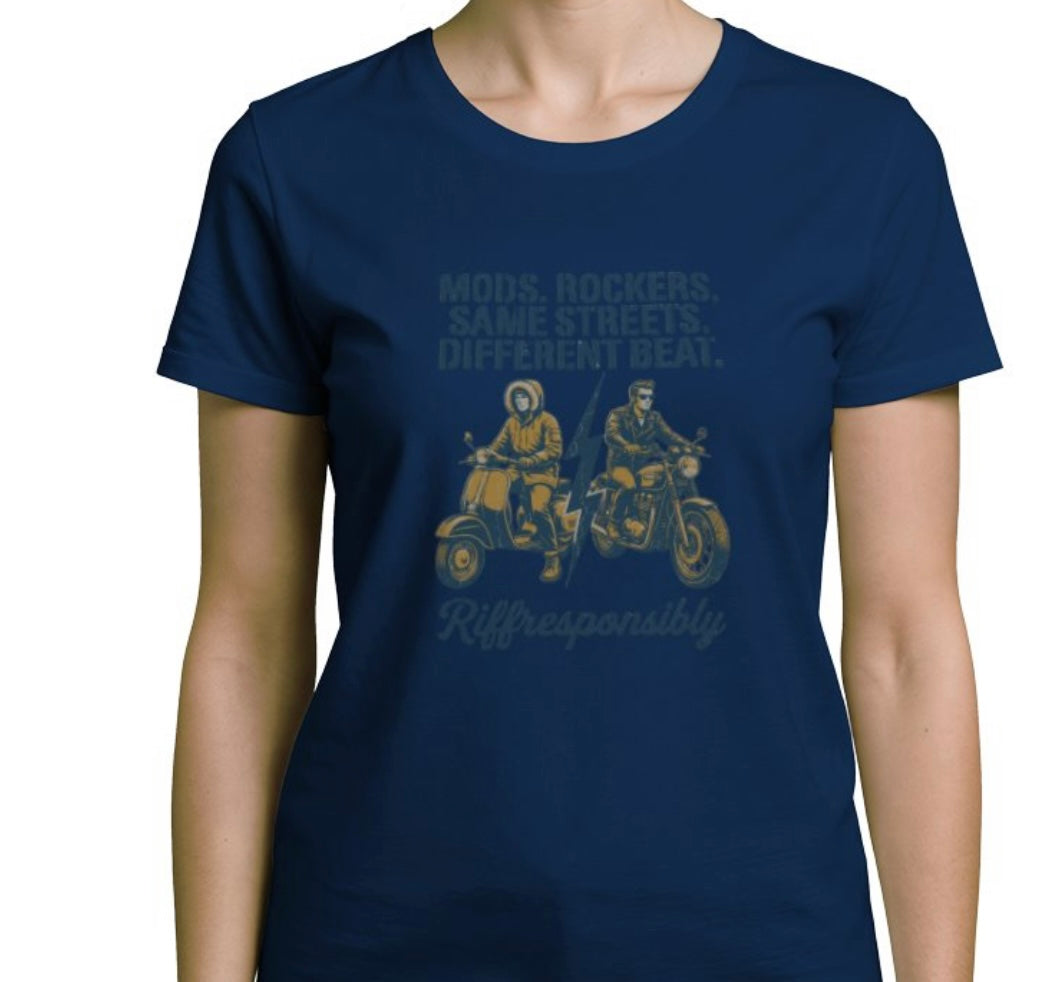 Riff Responsibly | Mod Rockers Same Street Different Beat T-Shirt Women