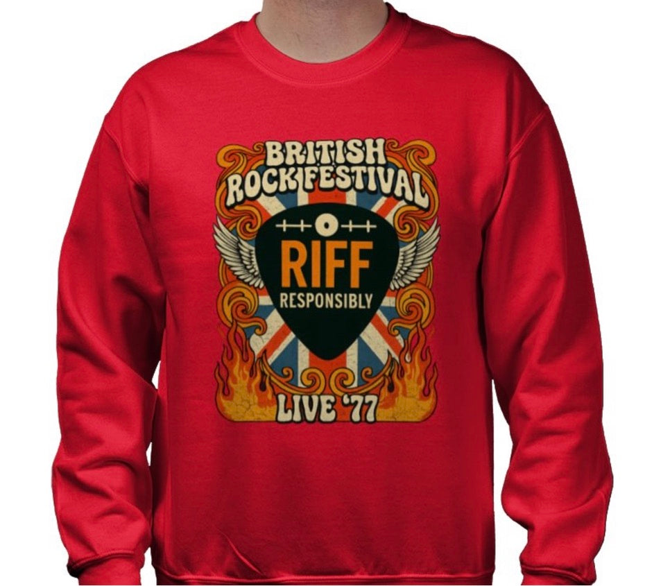 Riff Responsibly | British Rock Festival Sweatshirt