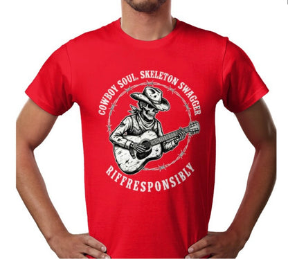 Riff Responsibly | Cowboy Soul Skeleton Swagger T-Shirt