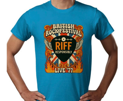Riff Responsibly | British Rock Festival T-Shirt