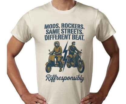 Riff Responsibly | Mod Rockers Same Street Different Beat T-Shirt