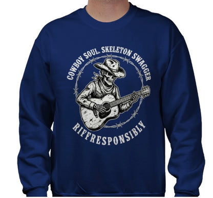 Riff Responsibly | Cowboy Soul Skeleton Swagger Sweatshirt