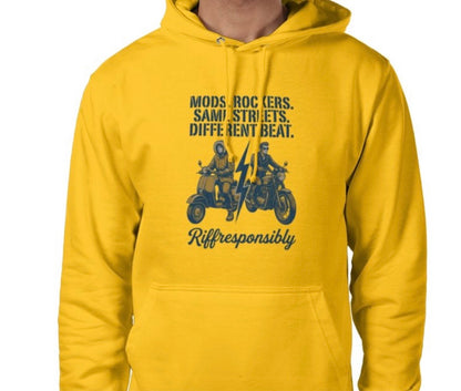 Riff Responsibly | Mod Rockers Same Street Different Beat Hoodie