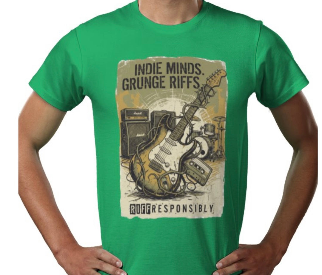 Riff Responsibly | Indie Minds Grunge Riffs T-Shirt