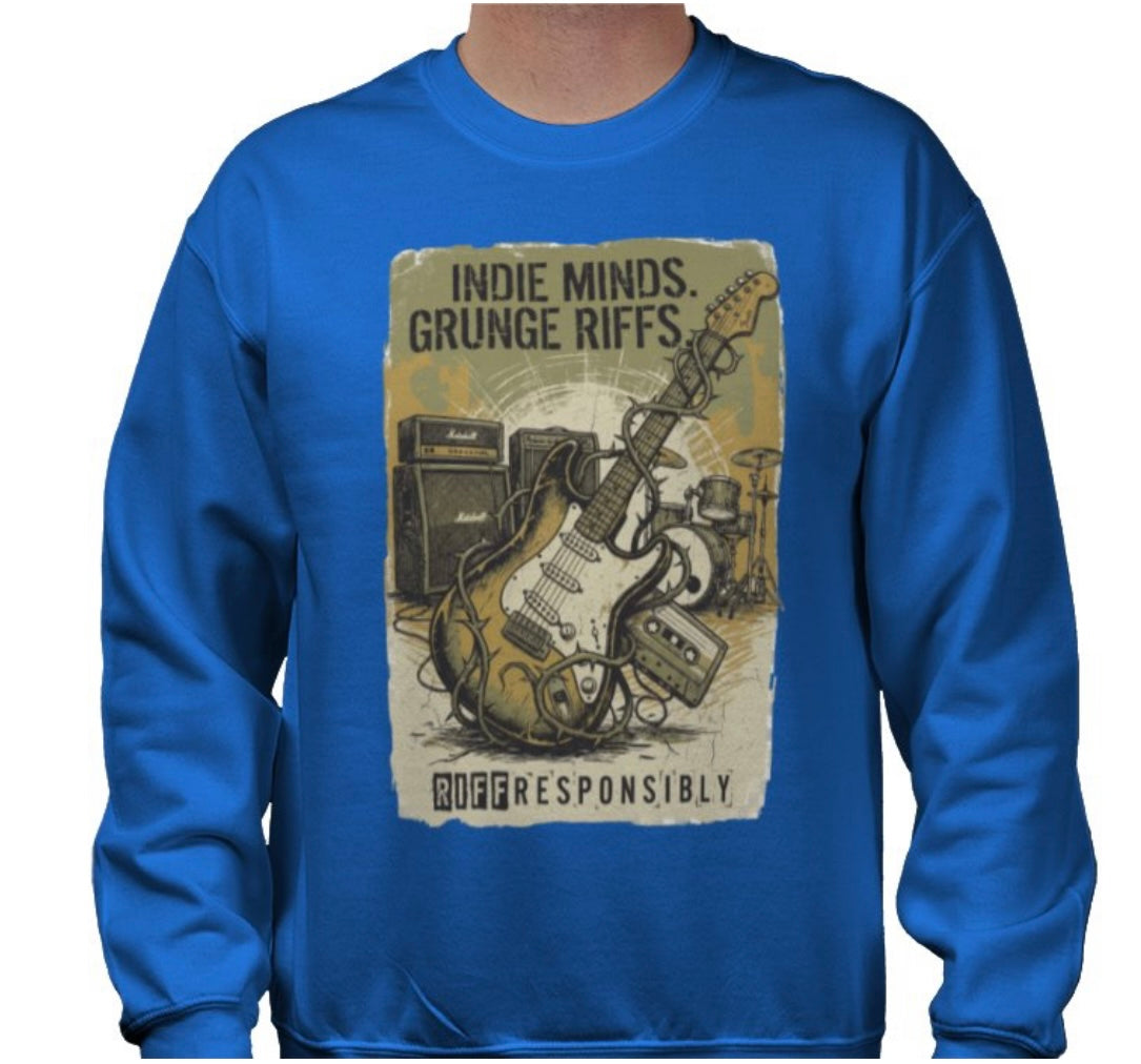 Riff Responsibly | Indie Minds Grunge Riffs Sweatshirt