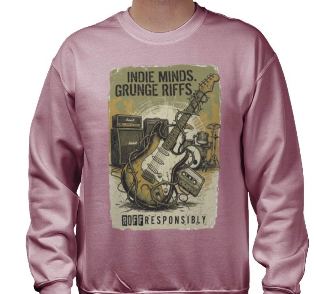 Riff Responsibly | Indie Minds Grunge Riffs Sweatshirt