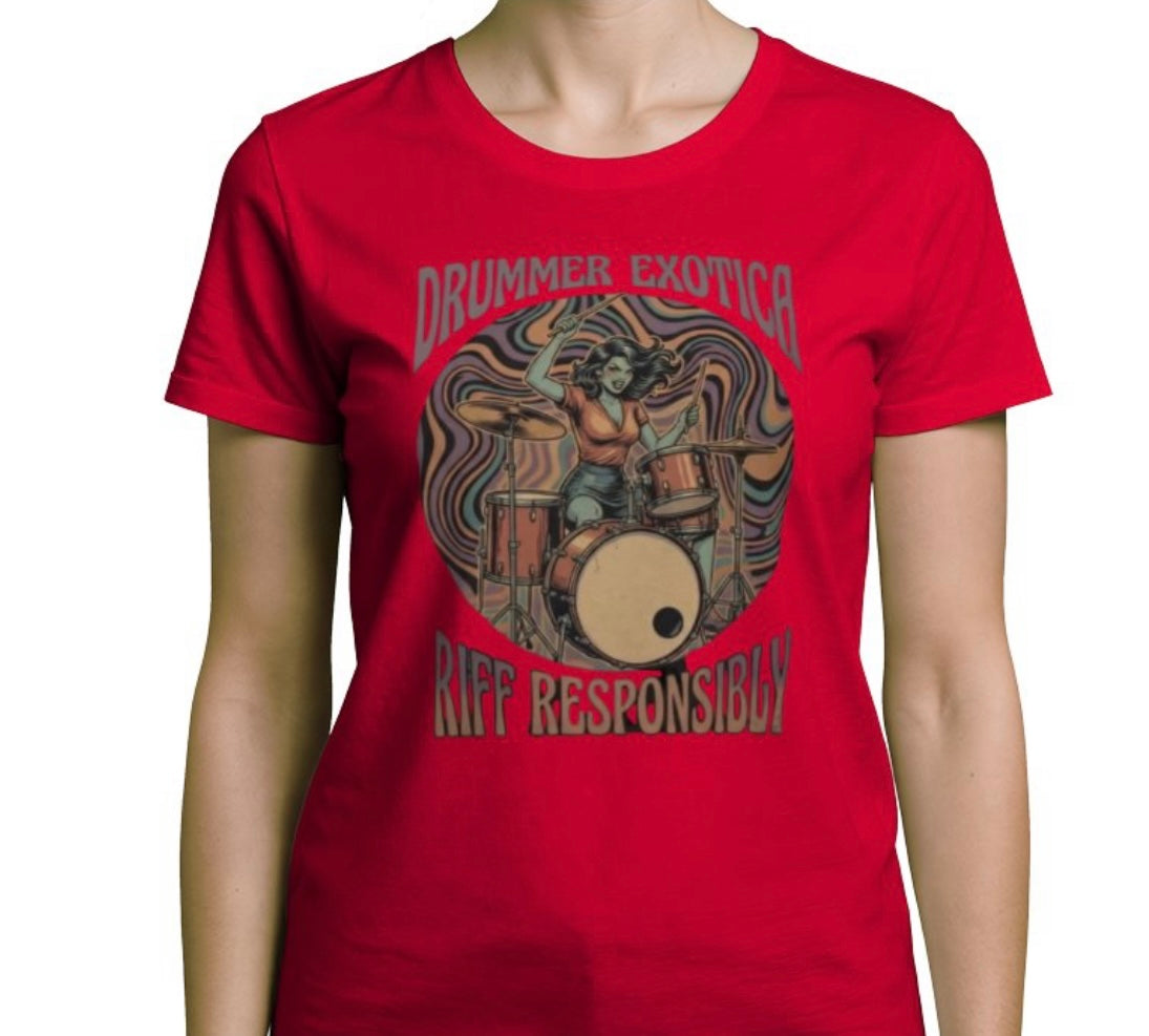 Riff Responsibly | Drummer Exotica T-Shirt Women
