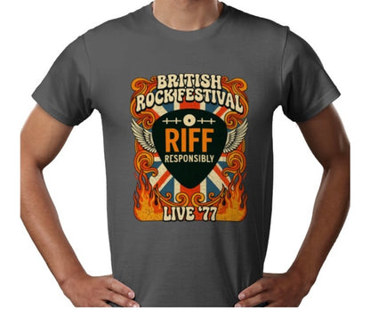 Riff Responsibly | British Rock Festival T-Shirt