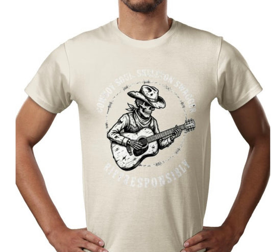 Riff Responsibly | Cowboy Soul Skeleton Swagger T-Shirt