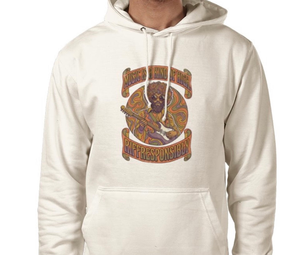 Riff Responsibly | Music Is A Kind Of High Hoodie