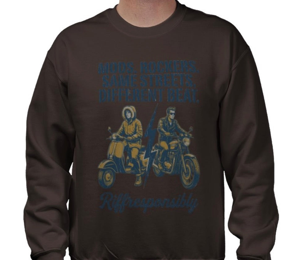 Riff Responsibly | Mod Rockers Same Street Different Beat Sweatshirt