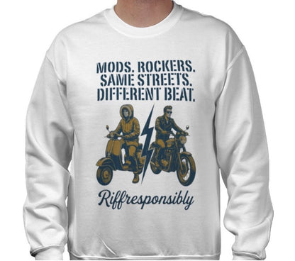 Riff Responsibly | Mod Rockers Same Street Different Beat Sweatshirt